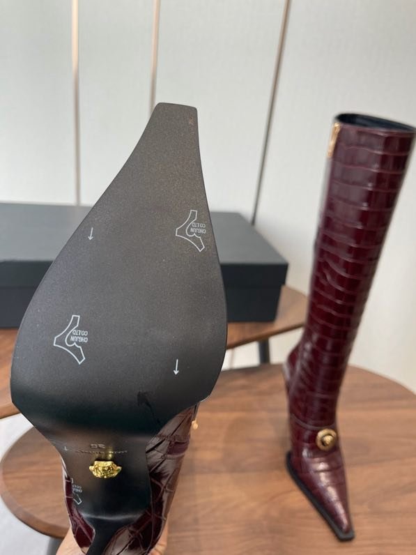Сапоги кожаные женские на высоком каблуке фото 9