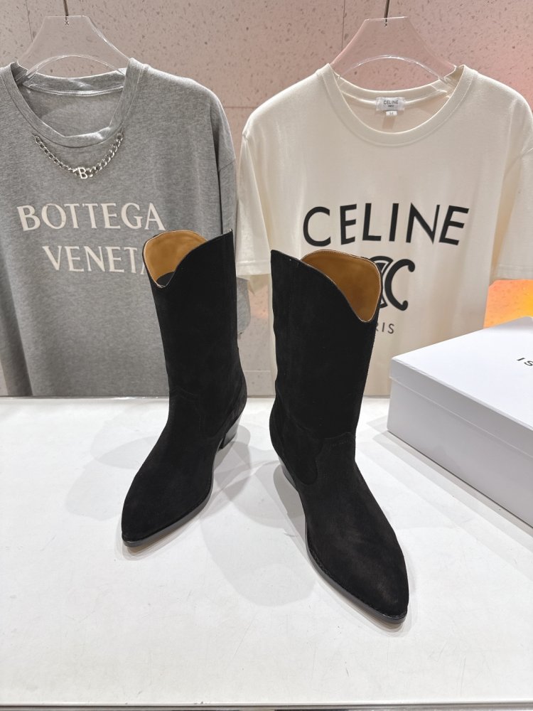 Сапоги кожаные женские с острым носком фото 2