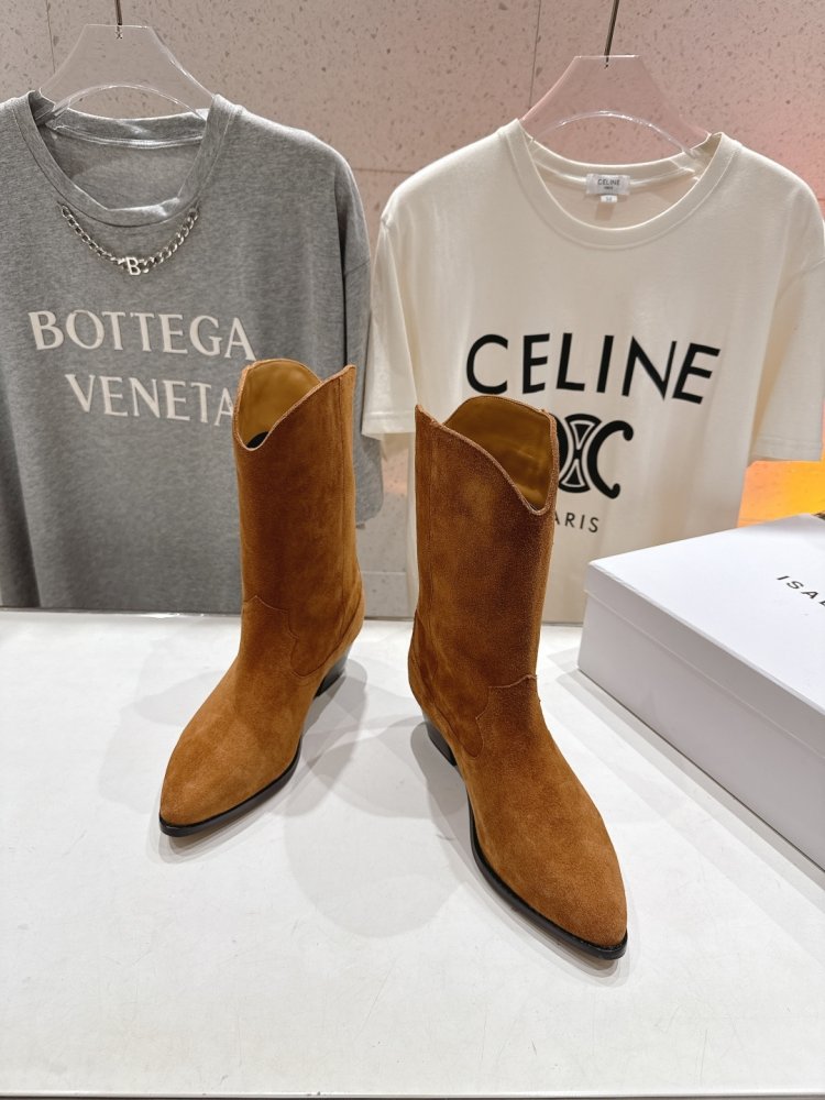 Сапоги кожаные женские с острым носком фото 2