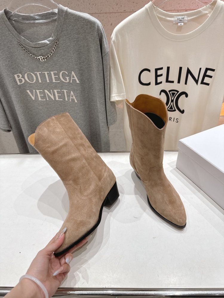 Сапоги кожаные женские с острым носком фото 4