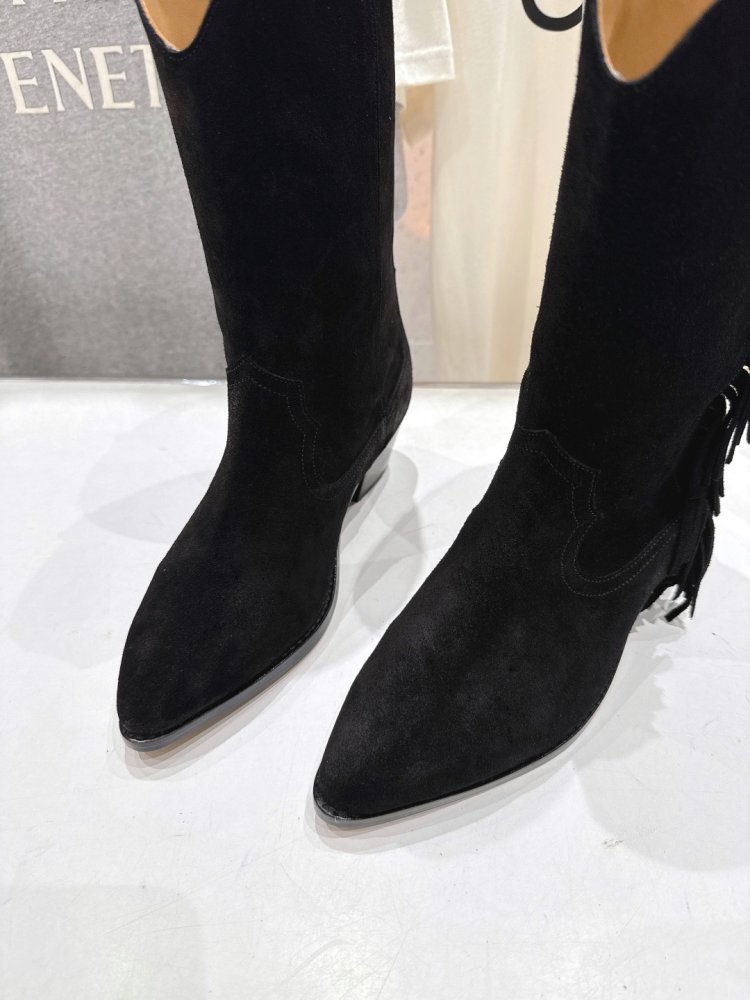 Сапоги кожаные женские с острым носком фото 6