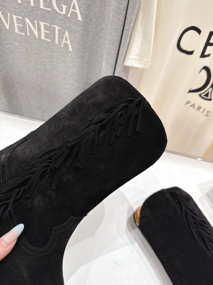 Сапоги кожаные женские с острым носком фото 7