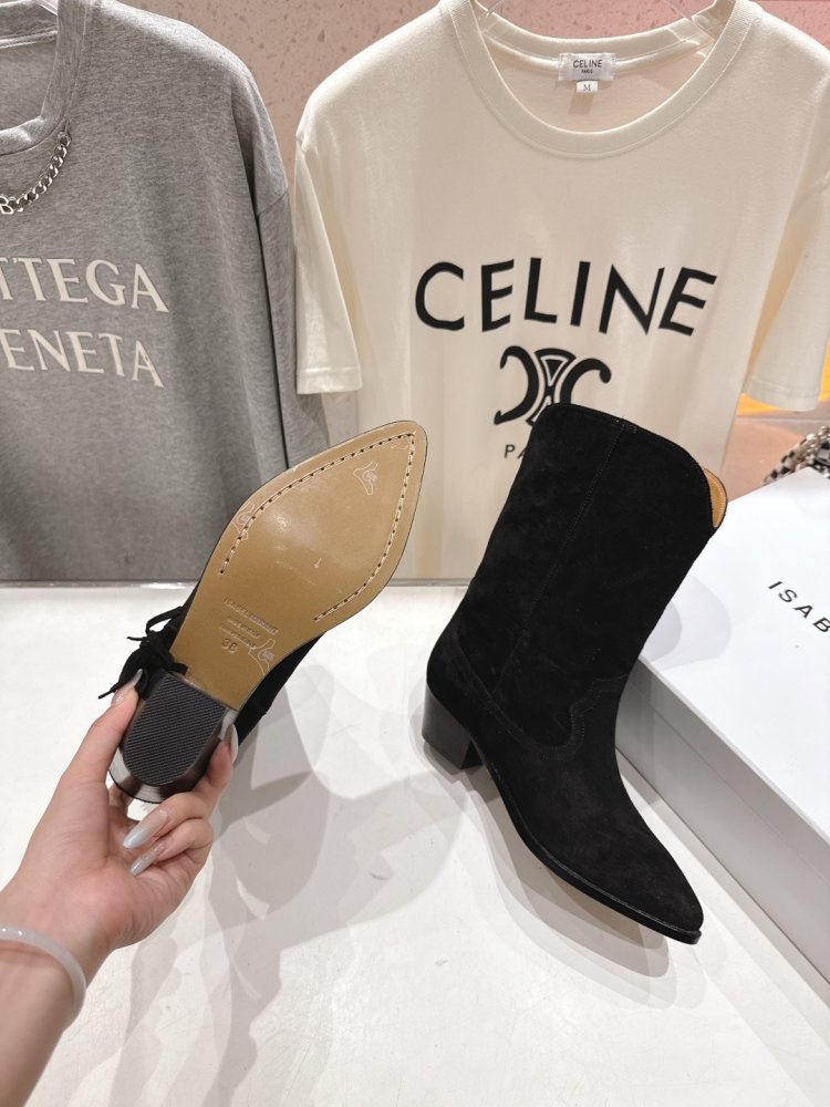 Сапоги кожаные женские с острым носком фото 9