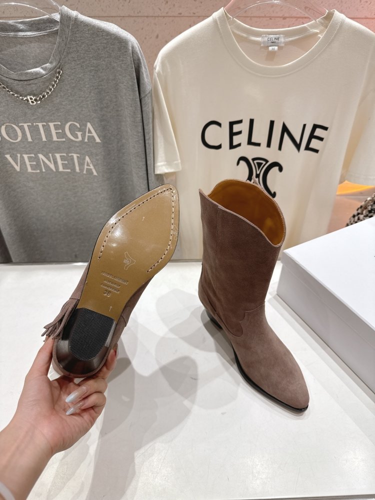 Сапоги кожаные женские с острым носком фото 9