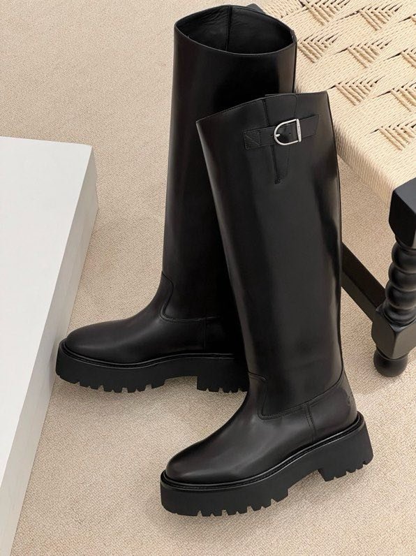 Сапоги кожаные женские