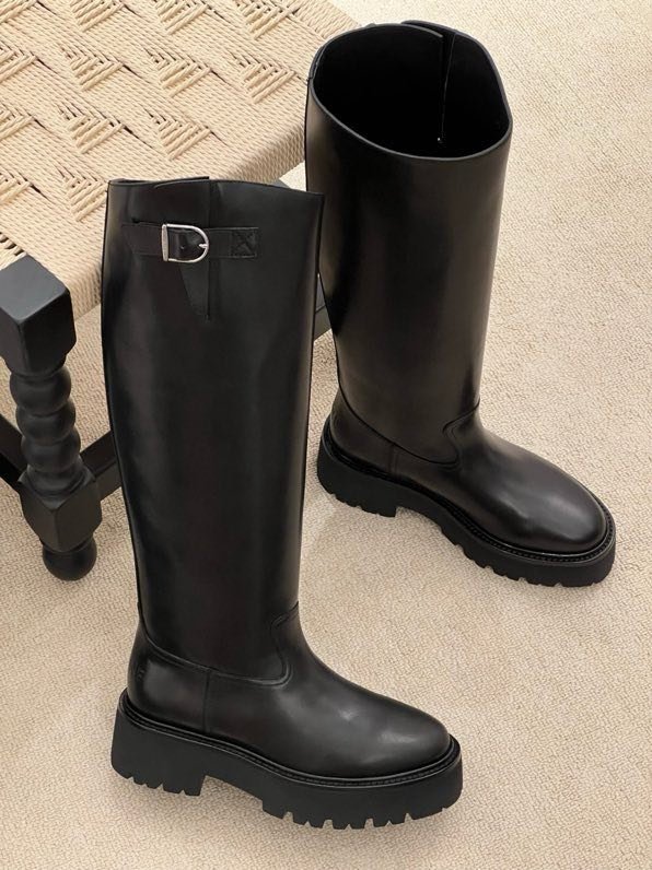 Сапоги кожаные женские фото 2