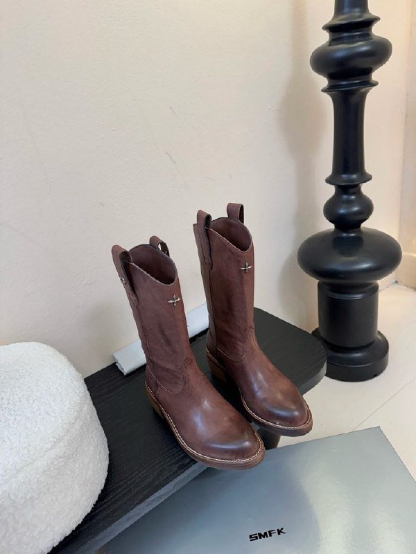 Boots leather women's фото 3