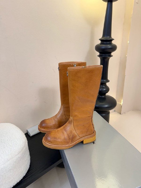 Сапоги кожаные женские фото 3