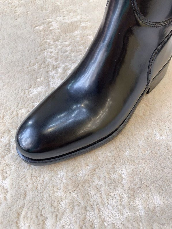 Сапоги кожаные женские фото 3