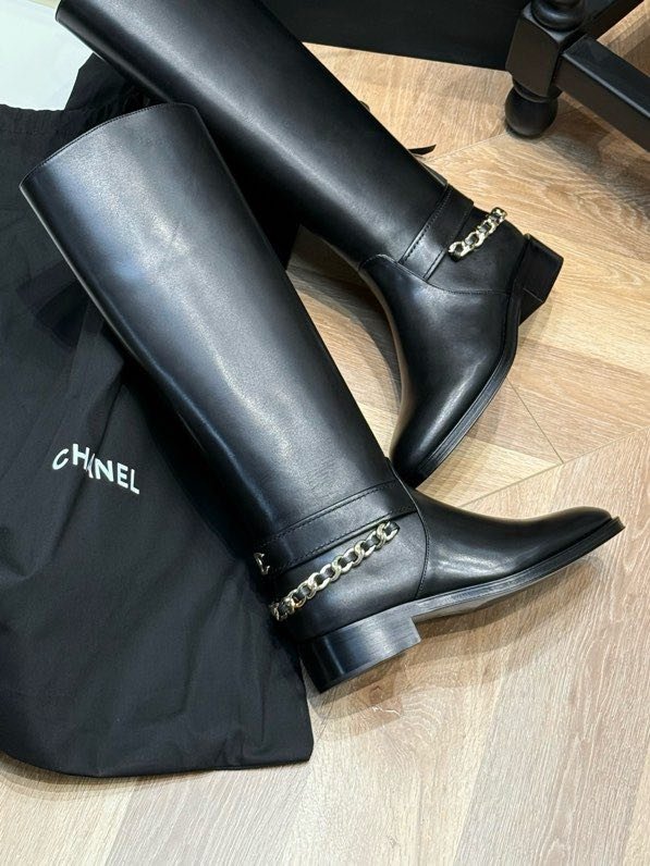 Сапоги кожаные женские фото 5