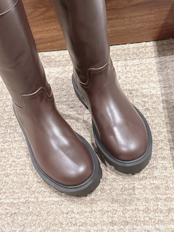 Boots leather women's фото 5