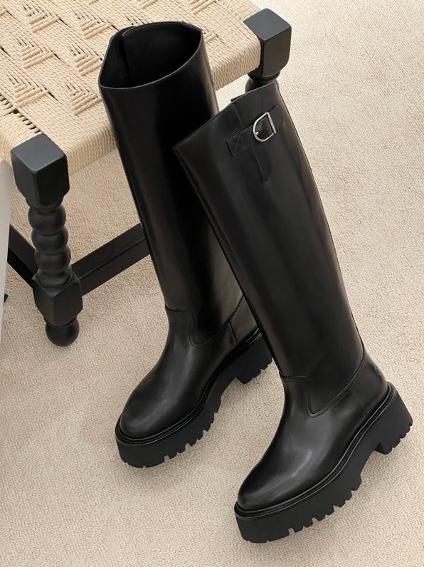 Сапоги кожаные женские фото 7