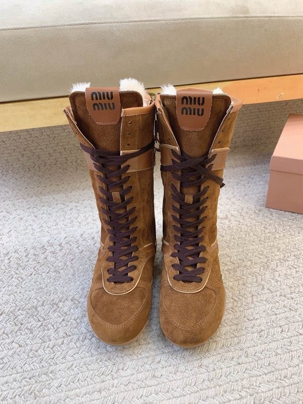 Сапоги кожаные зимние на шнуровке