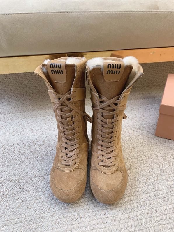 Сапоги кожаные зимние на шнуровке