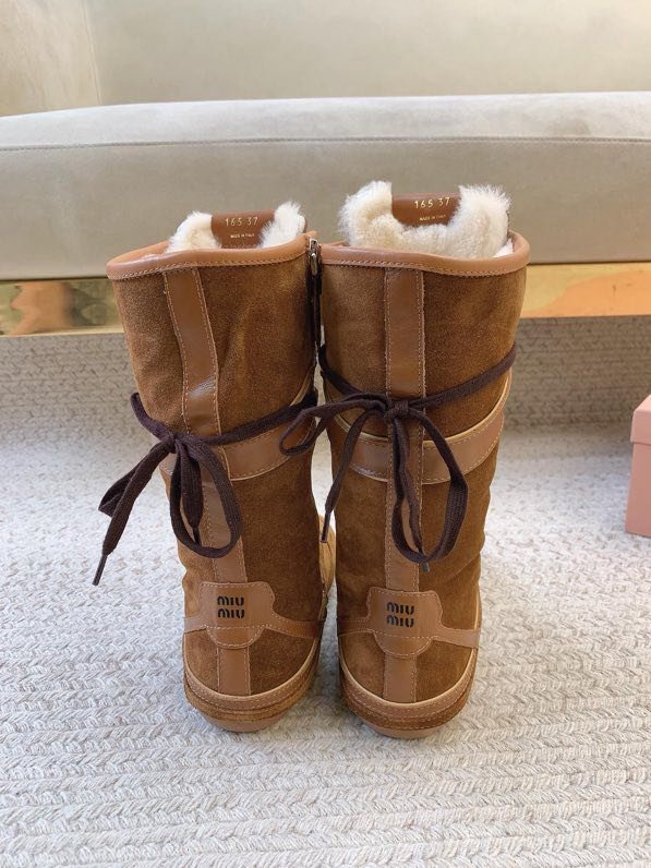 Сапоги кожаные зимние на шнуровке фото 3