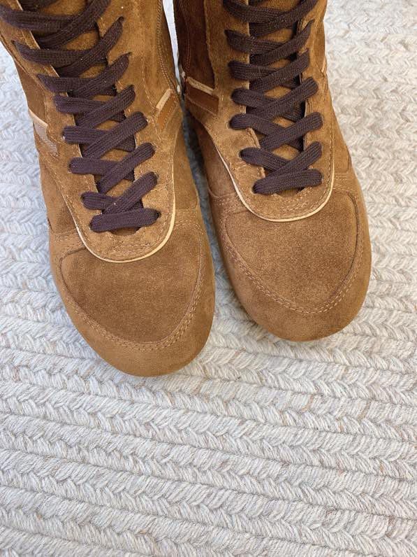 Сапоги кожаные зимние на шнуровке фото 6