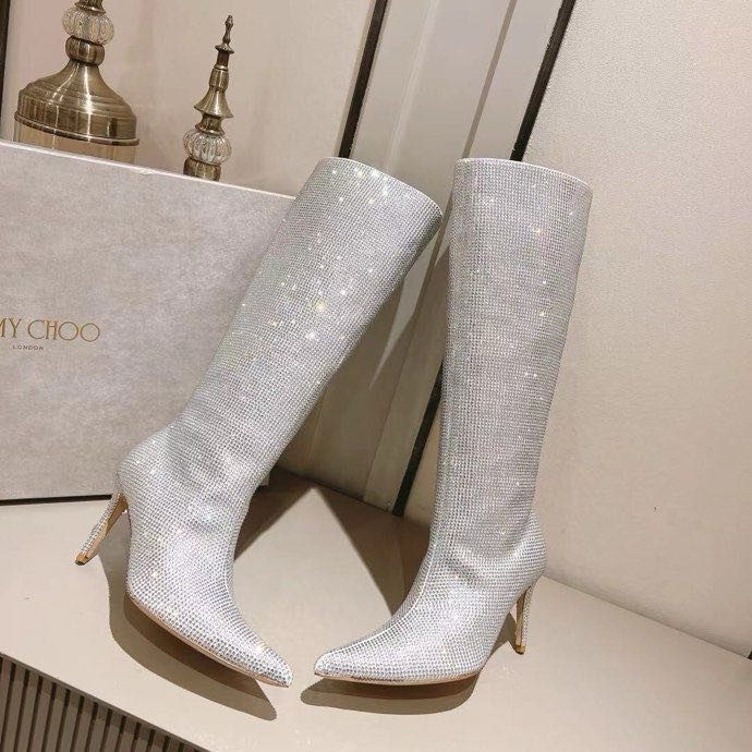 Чоботи на шпильці жіночі фото 8