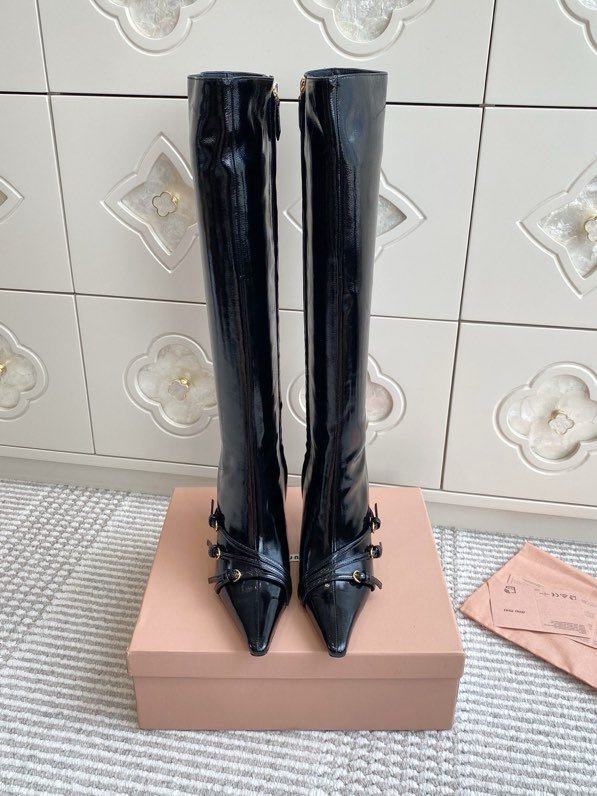 Сапоги с острым носком и высоким каблуком Cat Heel фото 2