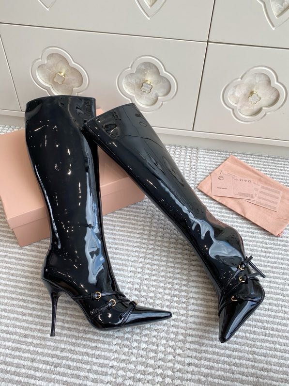 Сапоги с острым носком и высоким каблуком Cat Heel фото 2