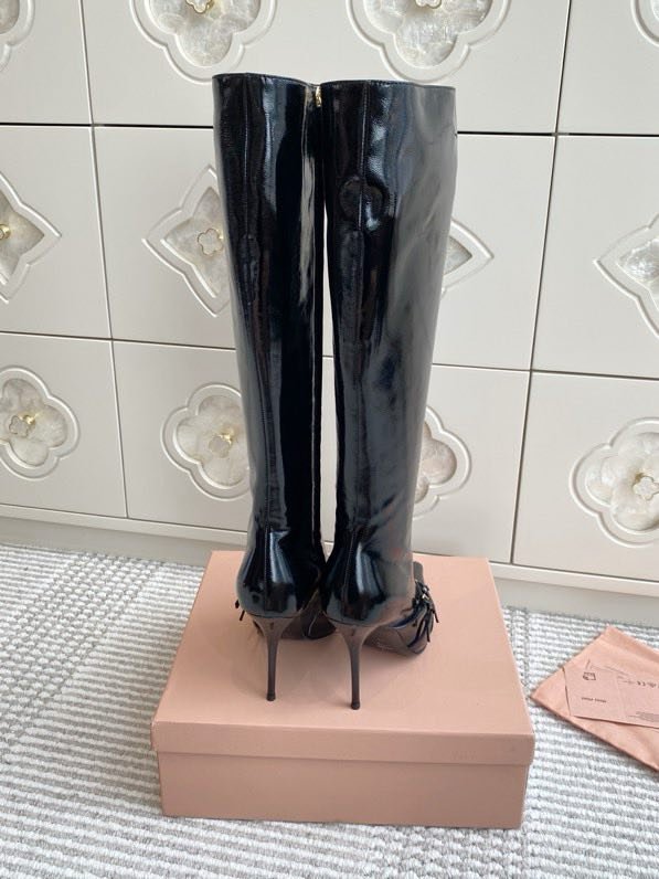 Сапоги с острым носком и высоким каблуком Cat Heel фото 3