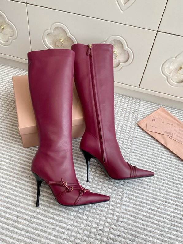 Сапоги с острым носком и высоким каблуком Cat Heel фото 3