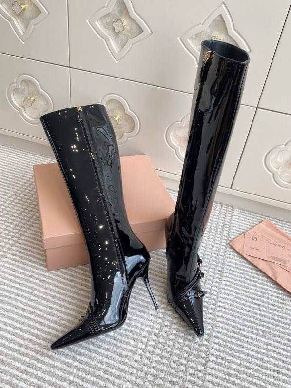 Сапоги с острым носком и высоким каблуком Cat Heel фото 3