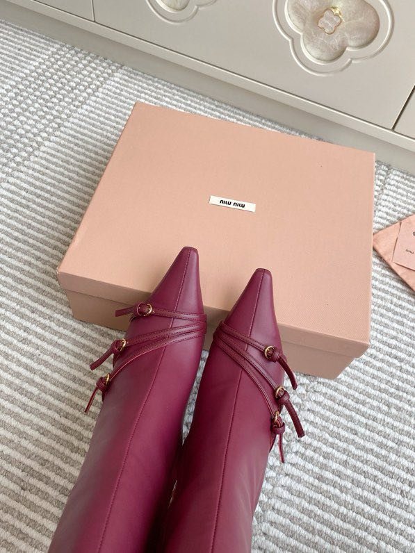 Сапоги с острым носком и высоким каблуком Cat Heel фото 4