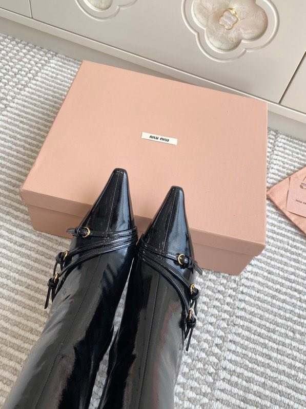 Сапоги с острым носком и высоким каблуком Cat Heel фото 5