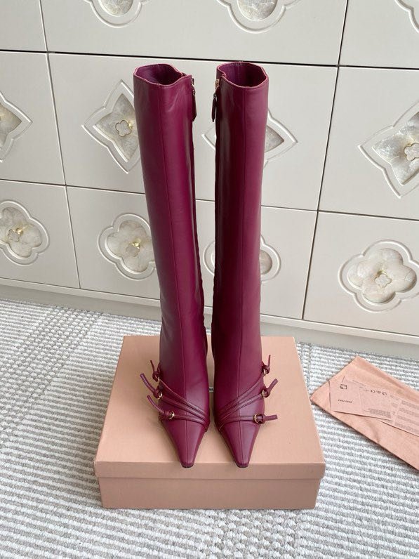 Сапоги с острым носком и высоким каблуком Cat Heel фото 6