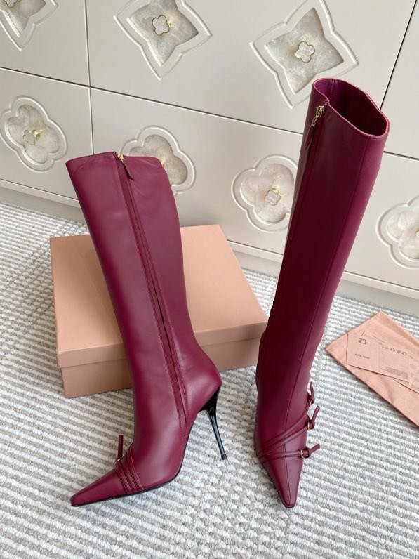 Сапоги с острым носком и высоким каблуком Cat Heel фото 7