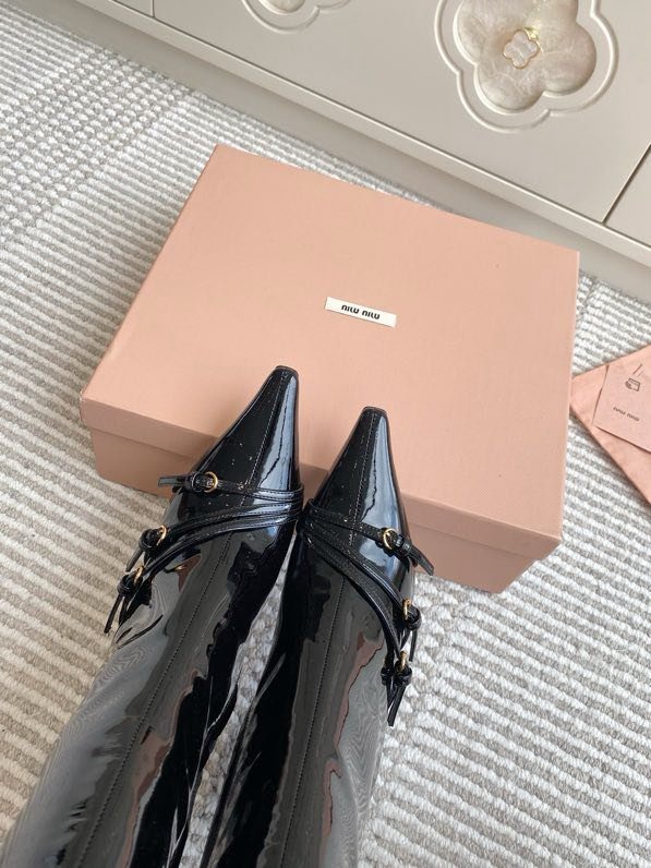 Сапоги с острым носком и высоким каблуком Cat Heel фото 7