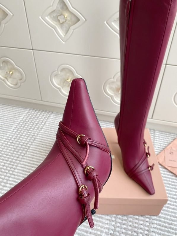 Сапоги с острым носком и высоким каблуком Cat Heel фото 8