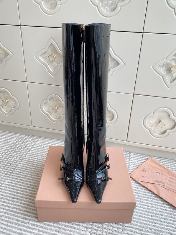 Сапоги с острым носком и высоким каблуком Cat Heel фото 8