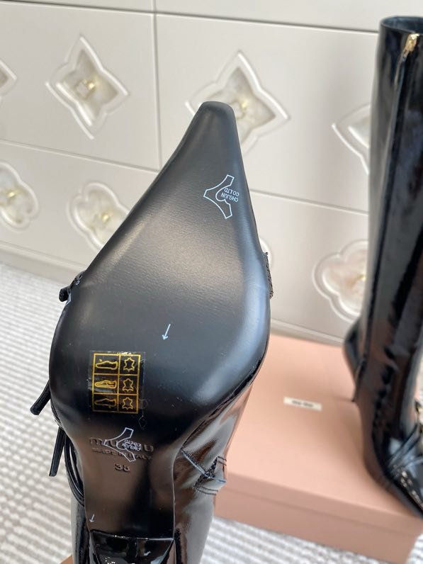 Сапоги с острым носком и высоким каблуком Cat Heel фото 9