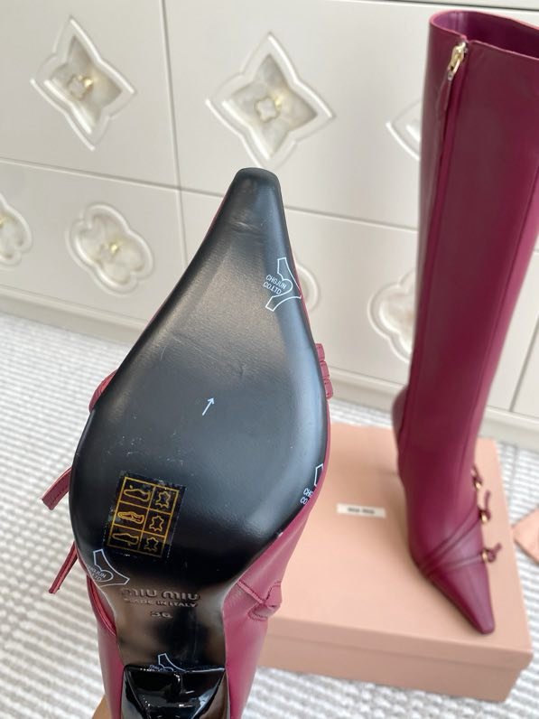 Сапоги с острым носком и высоким каблуком Cat Heel фото 9