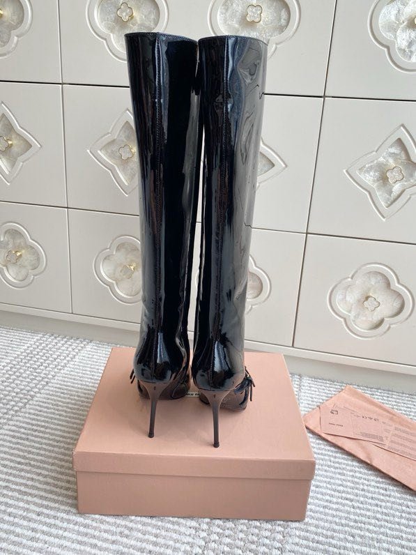 Сапоги с острым носком и высоким каблуком Cat Heel фото 9