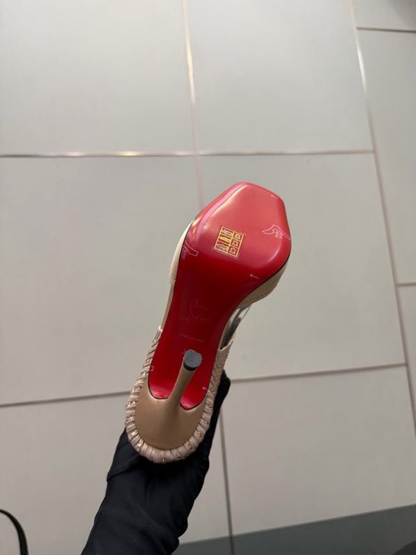 Сапоги с вязаным верхом на высоком каблуке фото 8