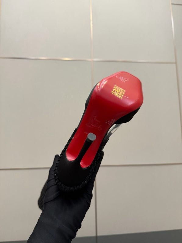 Сапоги с вязаным верхом на высоком каблуке фото 9