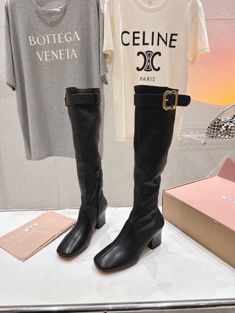 Сапоги выше колена на высоком каблуке фото 3