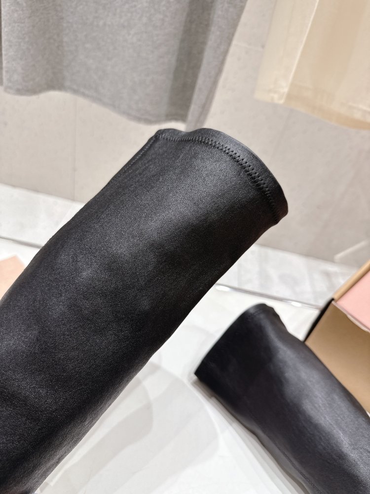 Сапоги выше колена на высоком каблуке фото 6