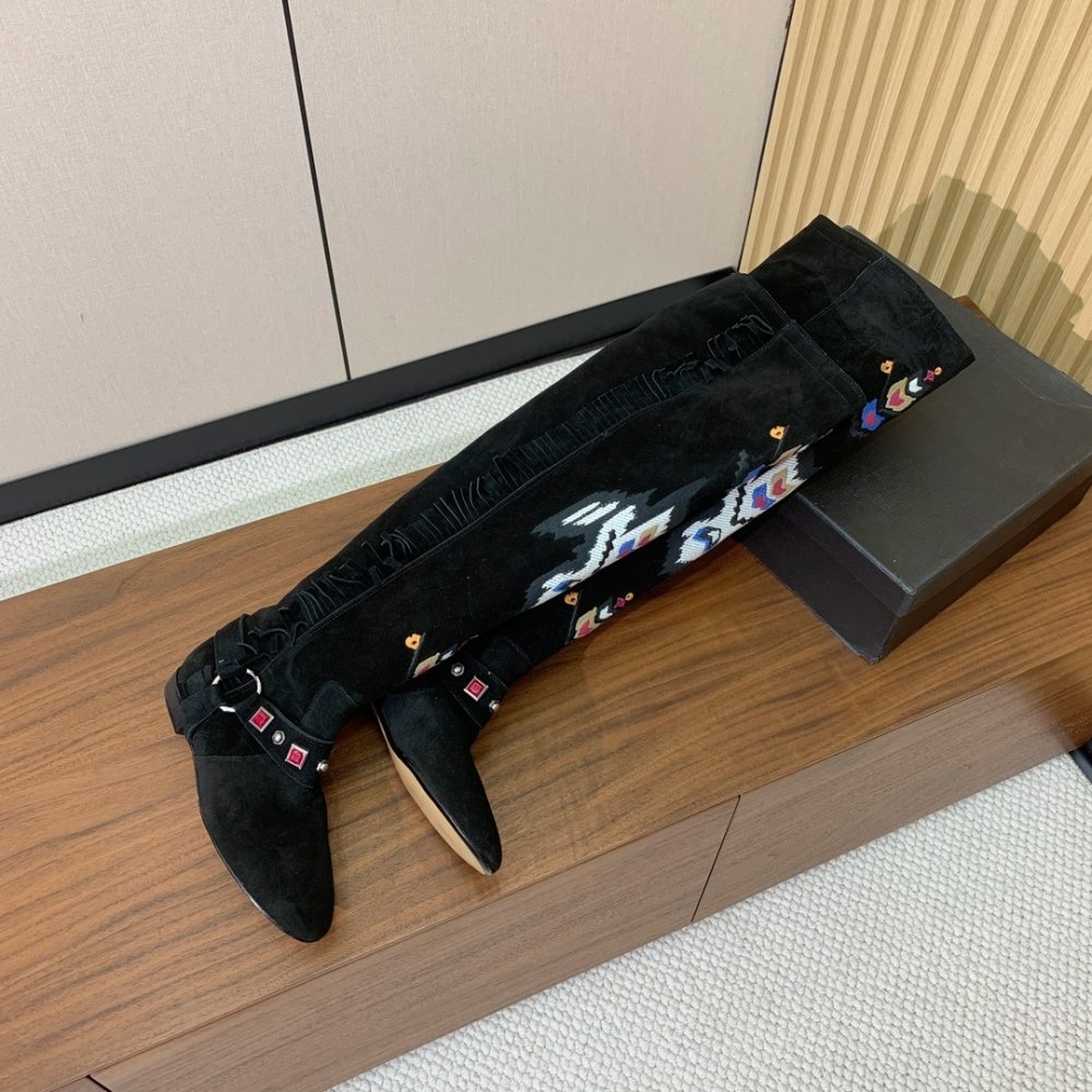 Boots high suede women's