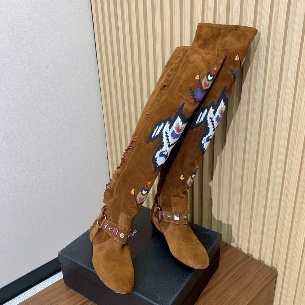 Boots high suede women's фото 2