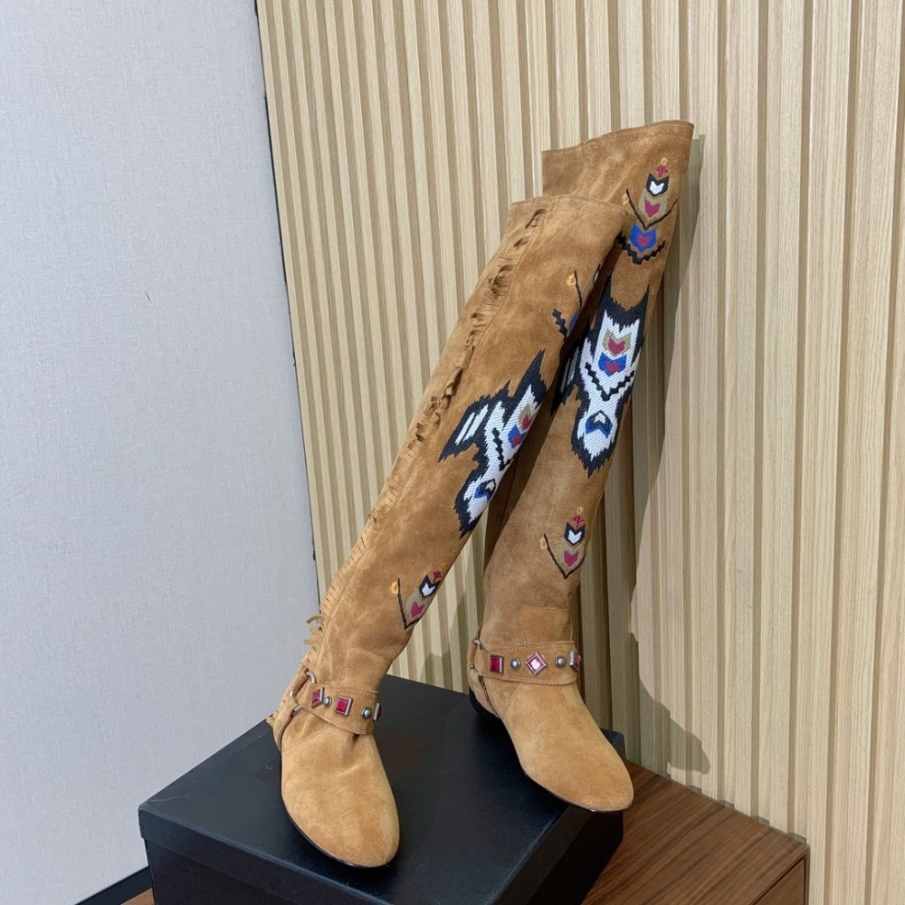 Boots high suede women's фото 2