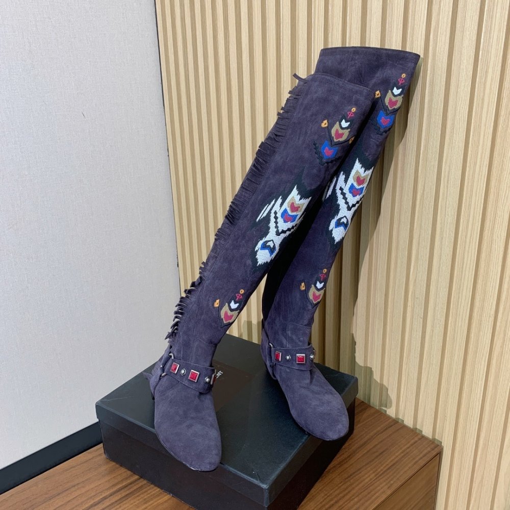 Сапоги высокие замшевые женские фото 2