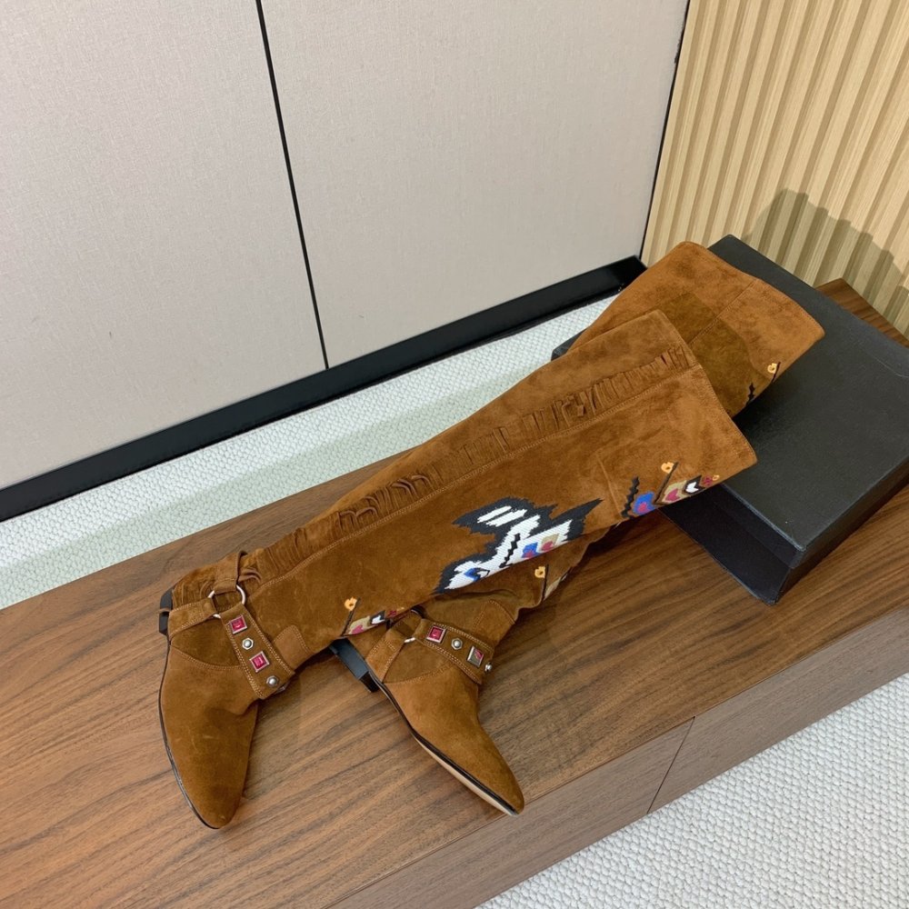 Boots high suede women's фото 3