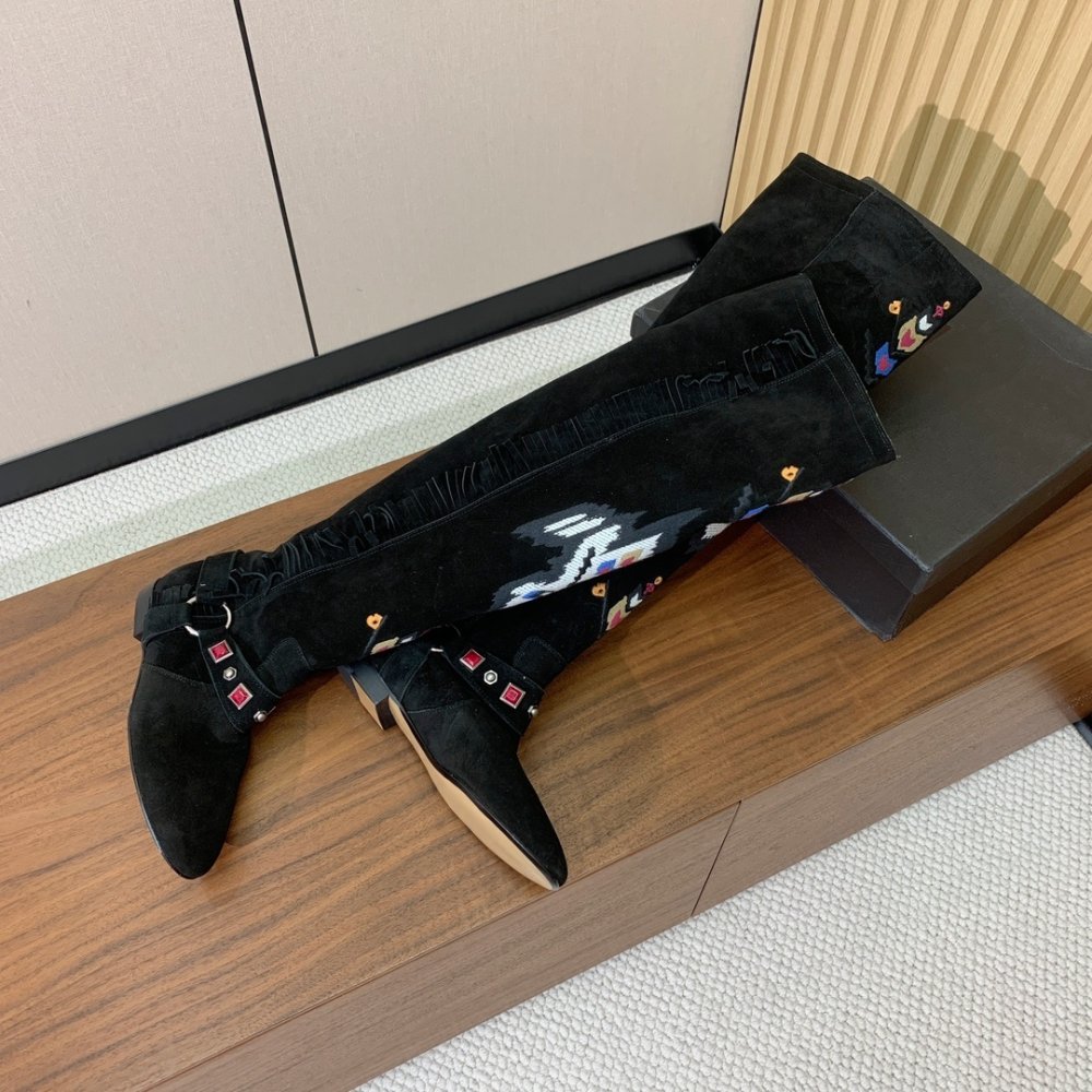 Boots high suede women's фото 3