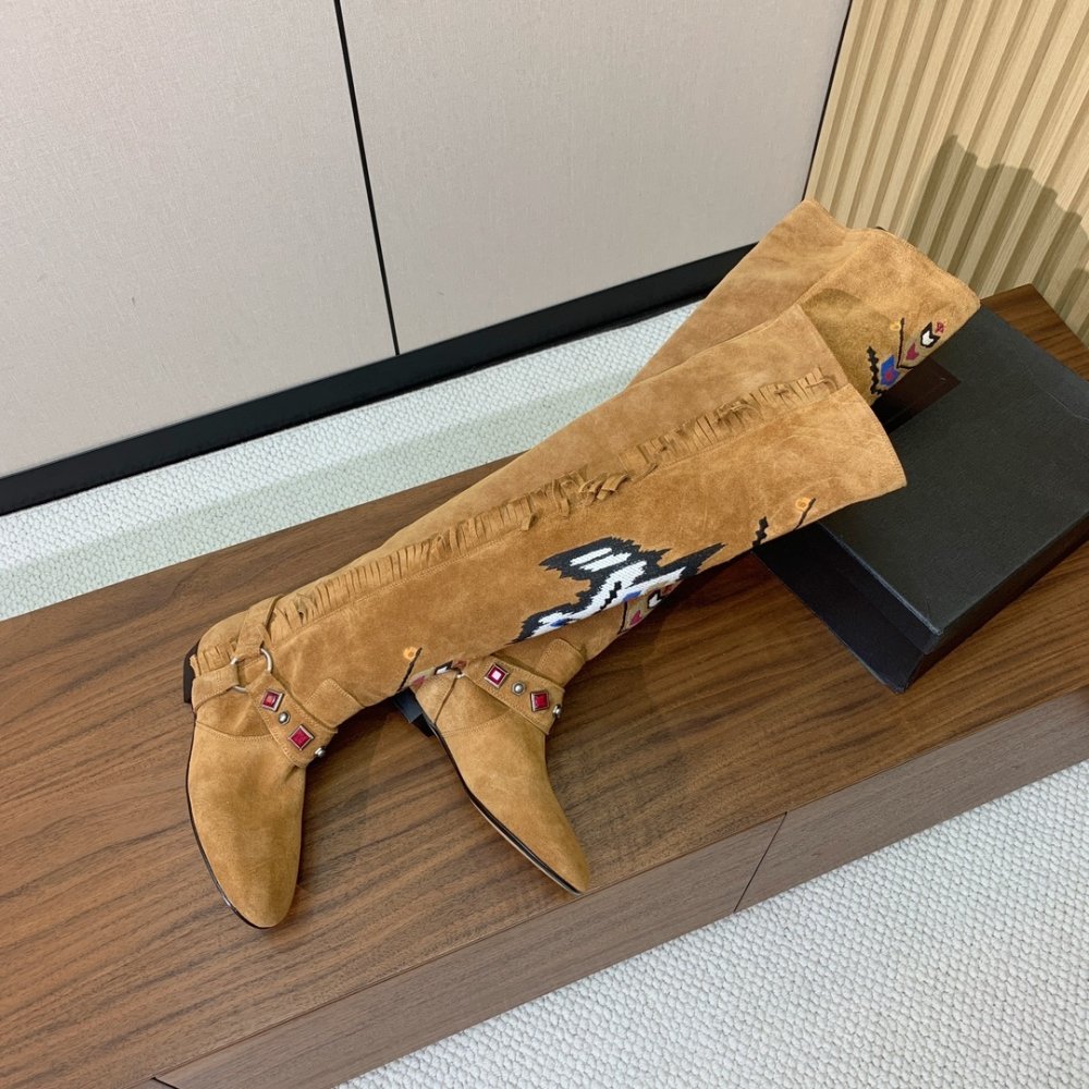 Boots high suede women's фото 3