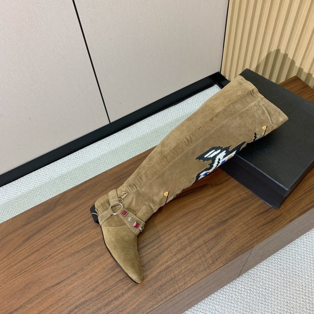 Boots high suede women's фото 4