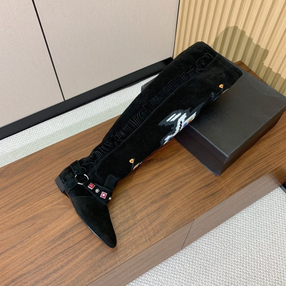 Boots high suede women's фото 4