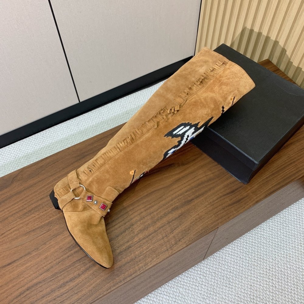 Boots high suede women's фото 4